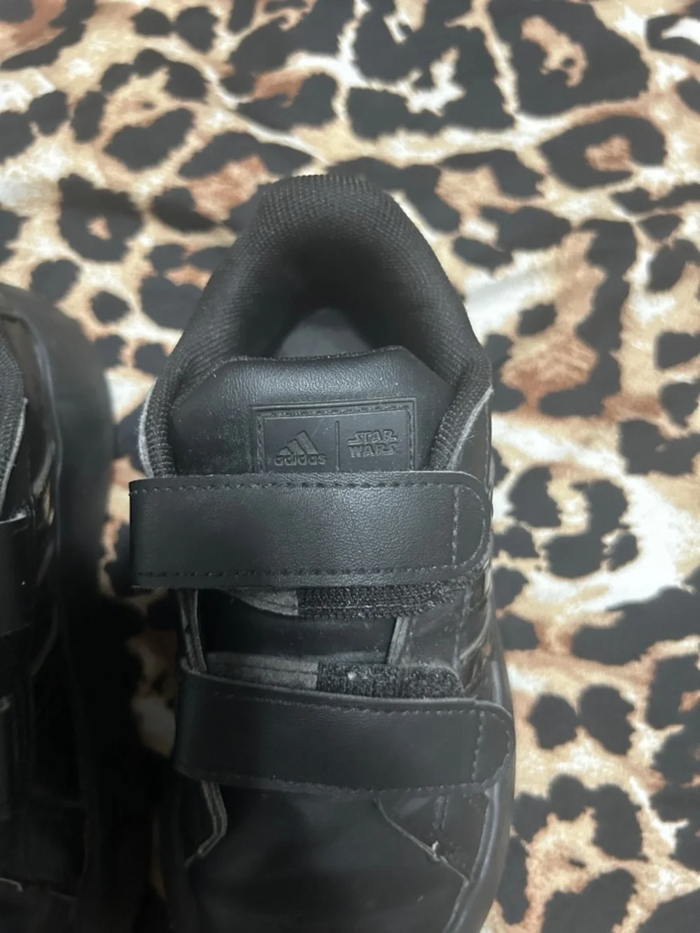 adidas Star Wars Kids Black Double Velcro Sneakers